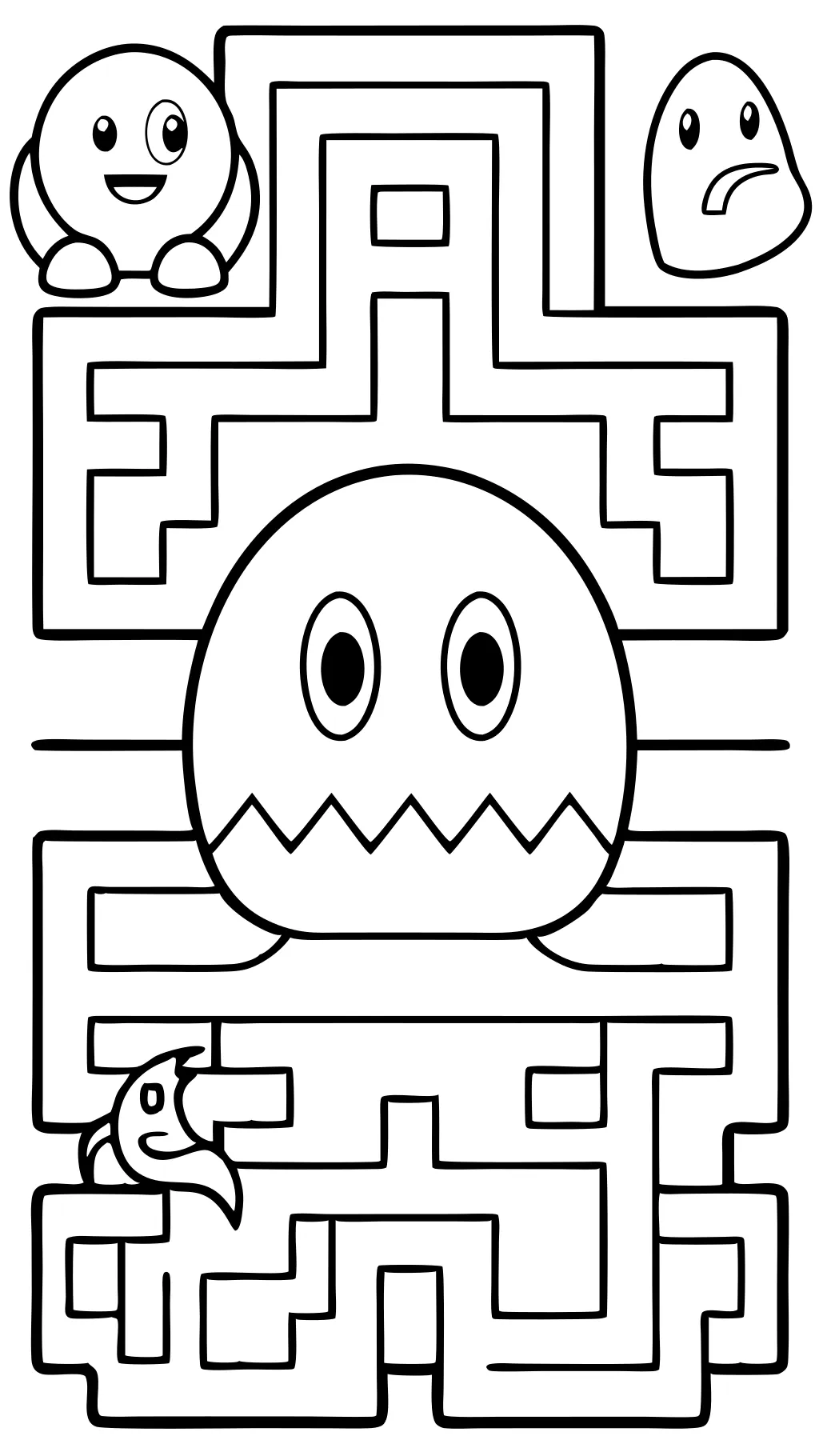 pac man color pages